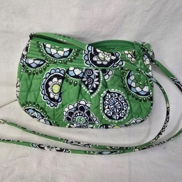 Vera Bradley Handbags - Vera Bradley Green and Blue Patterned Crossbody Bag